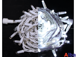 Гирлянда-Нить 10 м, 24В, БЕЛЫЙ ХОЛОДНЫЙ, IP65 резина, статика
