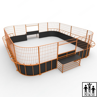 Панна площадка стальная квадратная с высоким бортом