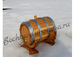 БОЧКА ПОДАРОЧНАЯ "ДУБОВЫЙ ЛИСТ" 5 ЛИТРОВ