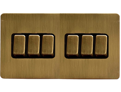 Переключатель 6-клавишный T&J Electric Ultimate II Antique Bronze