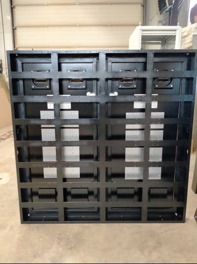 Корпуса кабинетов для светодиодных экранов 1280х1280мм 2х дверный под светодиодные модули