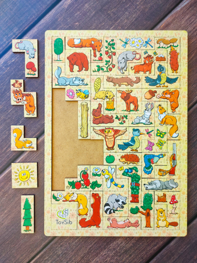 Головоломка тетрис "Лесное царство"