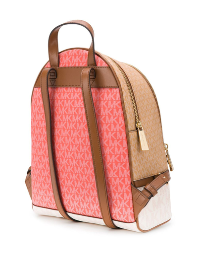 Рюкзак Michael Kors Rhea pink vanilla MK logo