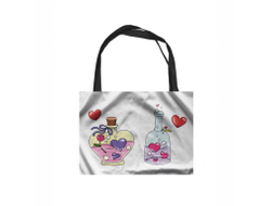 Сумка-шоппер горизонтальная #24 на День влюблённых, 14 февраля
