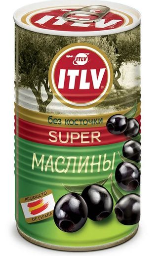 Маслины ITLV без косточки SUPER 370мл