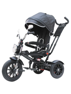 Трехколесный велосипед LEXUS TRIKE Moto 12 и 10" черный 2021