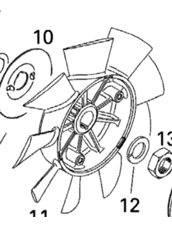 Крыльчатка вентилятора оригинал BRP 420866294 для BRP LYNX/Ski-Doo 550F (Fan)