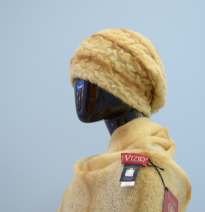 Женский итальянский вязаный берет и палантин Италия Vizio фото