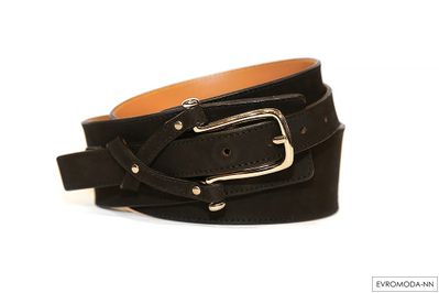 Широкий женский черный кожаный ремень, 100% натуральная кожа, премиум, стильный, Германия