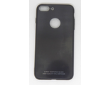 Защитная крышка iPhone 7/8 Plus черная с вырезом под логотип