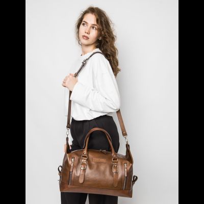 Кожаная дорожная сумка Ravenna Premium brown (арт. 4047-63)