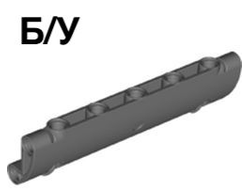 ! Б/У - Technic, Panel Curved 11 x 3 with 2 Pin Holes through Panel Surface, Dark Bluish Gray (62531 / 6211633 / 6361938) - Б/У