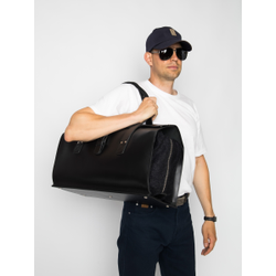 Кожаная дорожная сумка Gavardo Premium black (арт. 
4043-51)