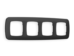 Рамка 4-я Графит Мягкое касание, коллекция ECTA - Ambrella Volt - OMEGA