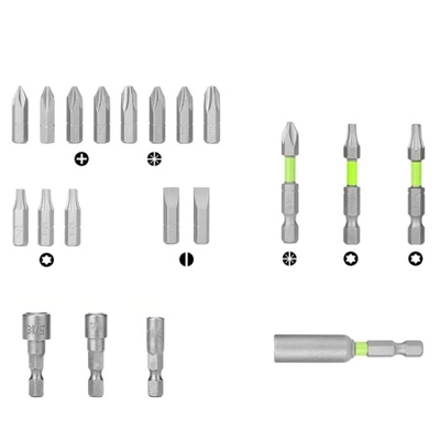 Набор из 20 аксессуаров для дрелей-шуруповертов и винтовертов Гринворкс