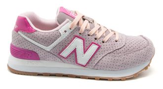 New Balance 574 Розовые с белым в точку женские (36-41) Арт. 152MA