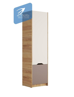 Шкаф-пенал ШК-001 РИЧ Миндаль/Глиняный серый (Стиль)