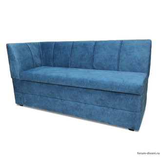 Кухонный ДИВАН "ФОРУМ-8" с боковой спинкой, Синий Левый