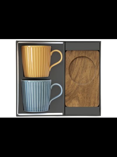 Набор кружек Время отдыха, синяя, жёлтая, 0,38 л, 2 шт