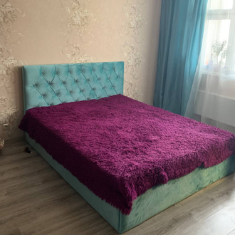 Кровать "Фрейлина" пыльно-розового цвета