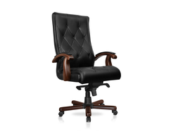 Кресло Sumon (Сумон) Классик, натуральная кожа, черный