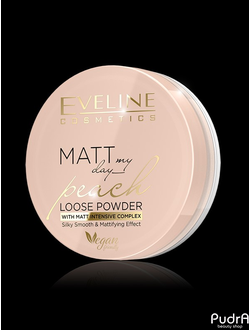 EVELINE Matt My Day Транспарентная матирующая пудра PEACH