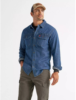 Рубашка Wrangler® RIGGS Workwear® Ground Cloth Denim Work Shirt
