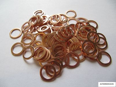Шайба медная 10х14х1мм  (цена за 100шт.)