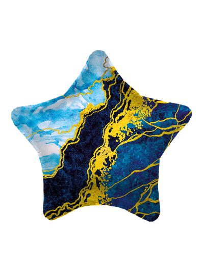 Звезда, синий мрамор 45см