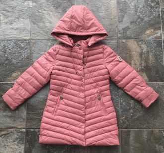 М.1850 Пальто Moncler стеганное  темно розовое (158,164)