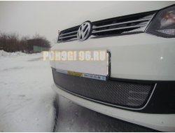 Защита радиатора Volkswagen Polo седан 2010-2014 black