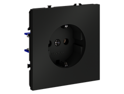 VLS040108 Розетка с заземлением 16А, черный матовый-1