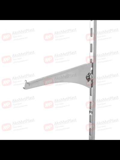 M10-300 Кронштейн хромированный с силиконом для профиля Vertikal под полку 300 мм