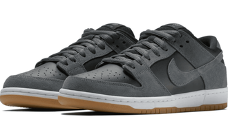 Nike SB Dunk Low Trd Dark Black Gre (Серые) сбоку