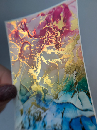 Слайдеры фольгированная акварель Alcohol Ink NF-013 GOLD