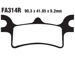 Тормозные колодки EBC FA314R для Polaris Sportsman 500\800 (задние) (FA314) (2201871,  2202414, 1910683, 2203451)