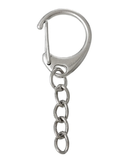 Основа для брелока карабин с цепочкой