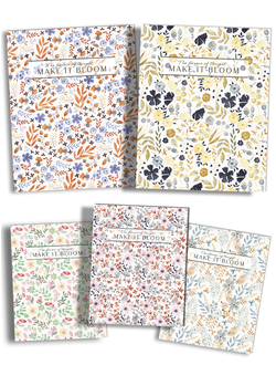 Тетради с Цветами 5 дизайнов - 24 листа