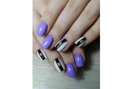 Маникюр с покрытием гель-лаком.