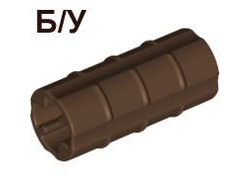 ! Б/У - Technic, Axle Connector 2L Ridged with x Hole x Orientation, Brown (6538b / 4130154 / 4141425 / 4188921) - Б/У