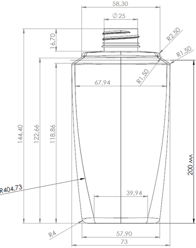Флакон ЭП200