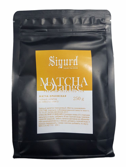 Чайный напиток SIGURD Matcha Orange Матча оранжевая Манго 250гр (КвадроПак)