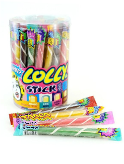 Леденцовая карамель "LOLLY STICK" с кисл.центром, ассорт. 30г*50шт*6 бн.