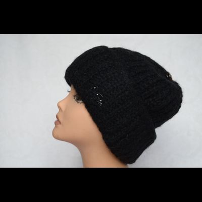 Вязаная шапка с отворотом для женщин Vizio Италия 202 CR черная
