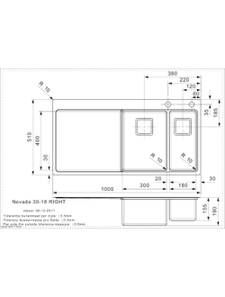Мойка Reginox Nevada L 30x18 Right brushed