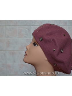 Фетровый сиреневый берет  Vizio Италия 3633