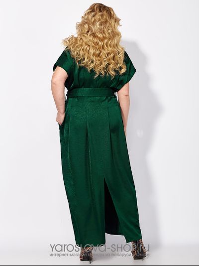 Женское элегантное платье в изумрудном цвете