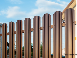 Забор из евроштакетника (однорядный)