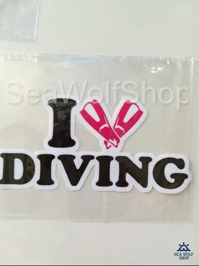 Наклейка сувенир оракал Надпись Дайвинг №46