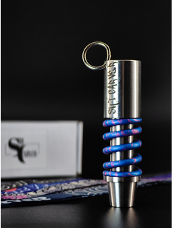 МУНДШТУК SPRING 2.0 BLUE-PINK ANOD С ЛЕНТОЙ